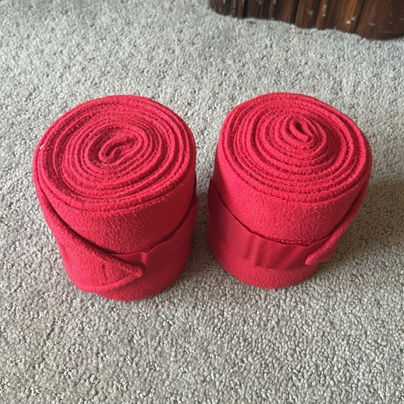Dover Saddlery Red Polo Wraps/Bandages - Picture 2 of 2
